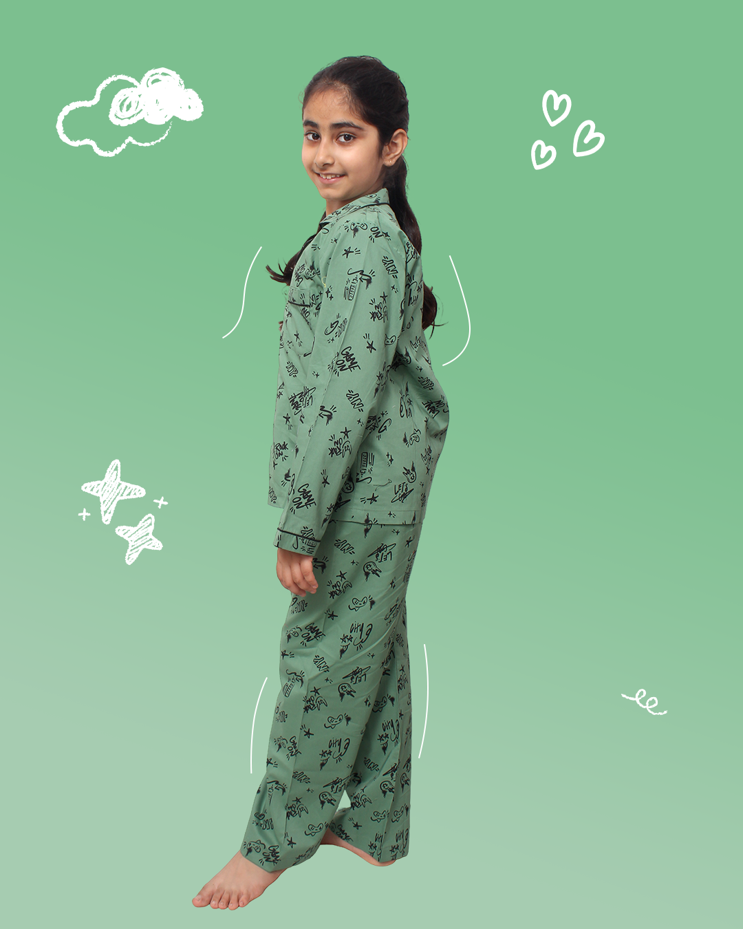 Kids All Over Printed Night Suit