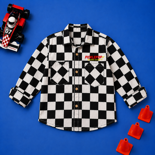 PicklePop Racing Club – Checkmate Kids Shirt