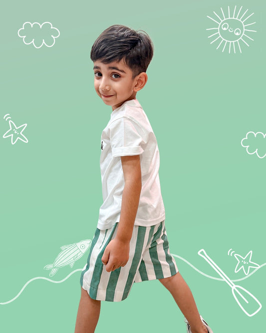 Mint Pop Stripe Shorts