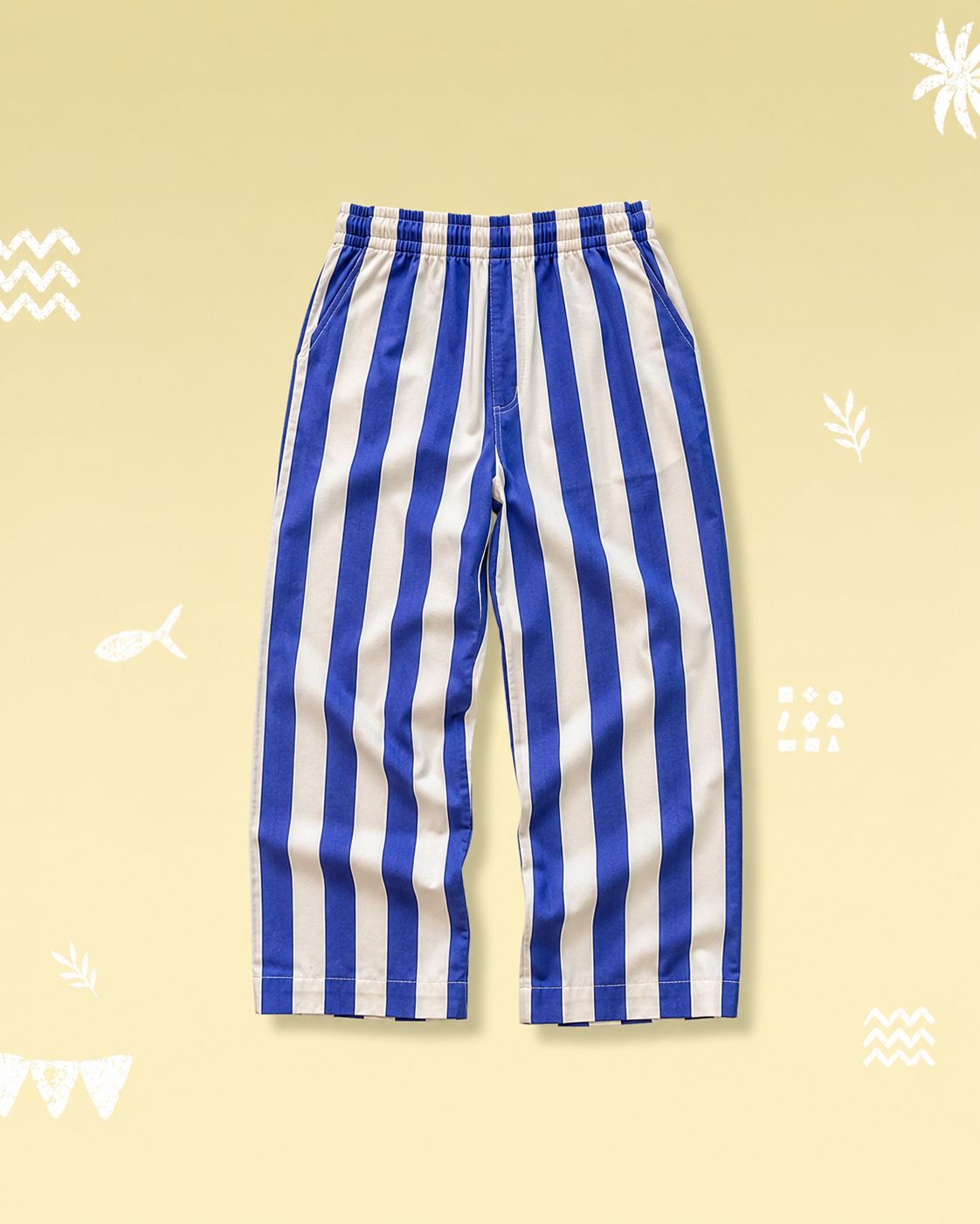 Blue Stripe Relaxed Fit Pants