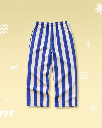 Blue Stripe Relaxed Fit Pants