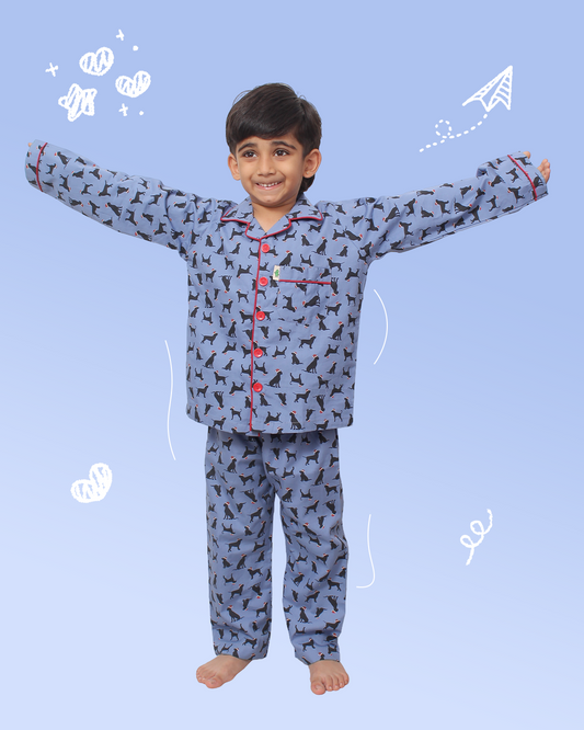 Boys Night Suit Doggy Print