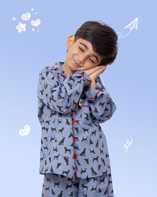 Boys Night Suit Doggy Print