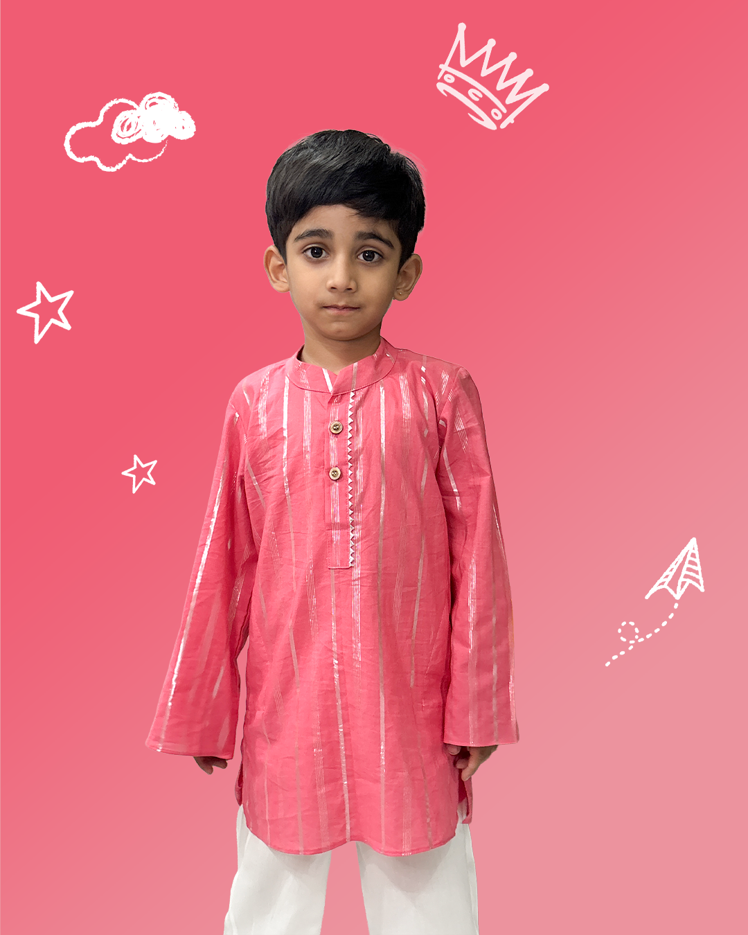 Boys Coral Prince Kurta Set