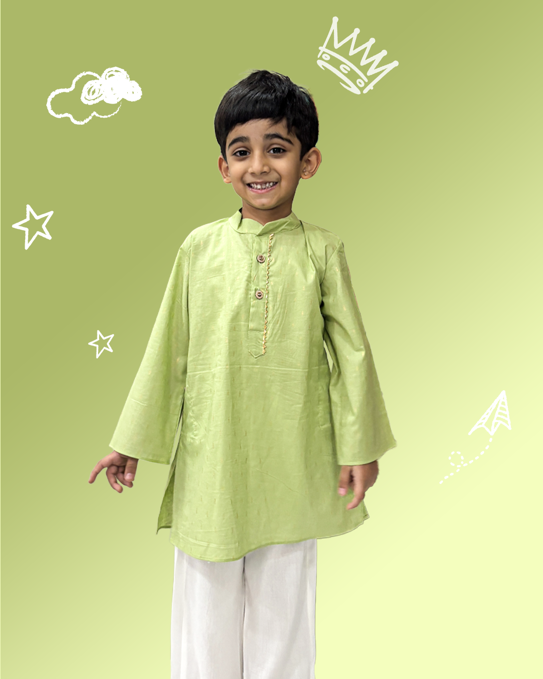 Boys Pista Prince Kurta Pyjama