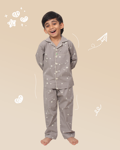 Boys Coord Sets Star Moon Print