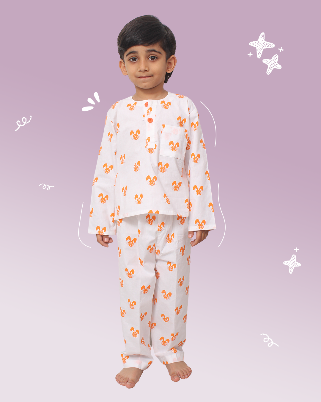 Rabbit Print Night Suit