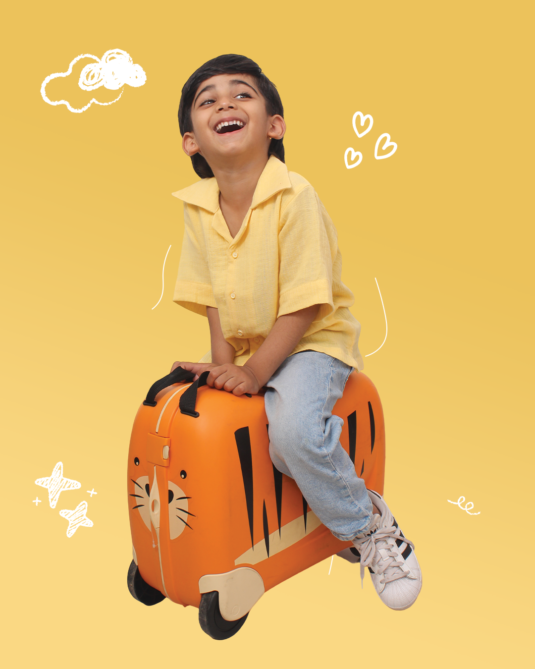 Boys Solid Yellow Shirt