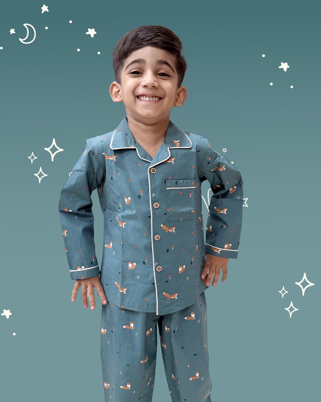 Fox Trail Cotton Night Suit