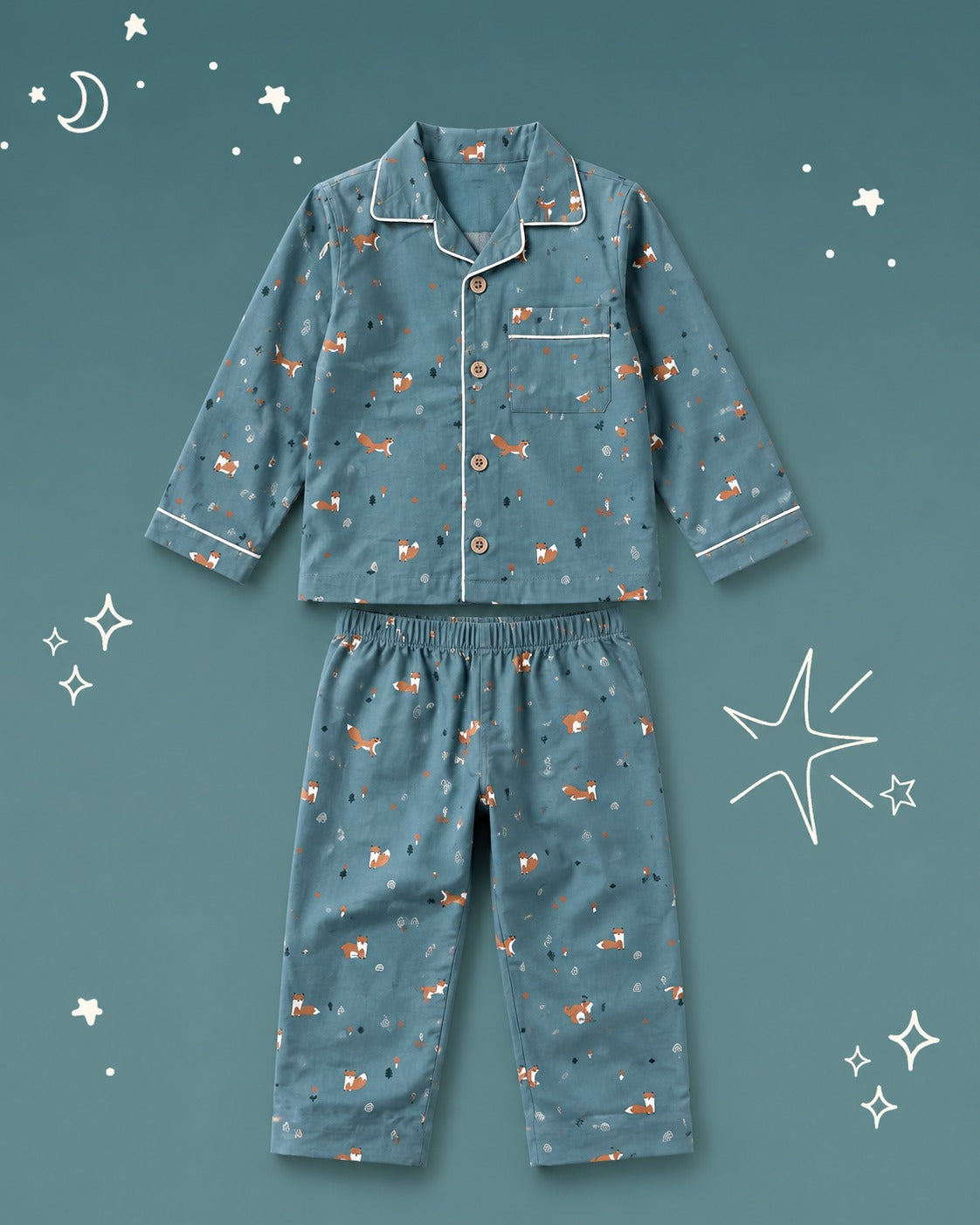 Fox Trail Cotton Night Suit