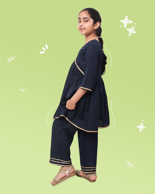 Girls Navy kurta Set