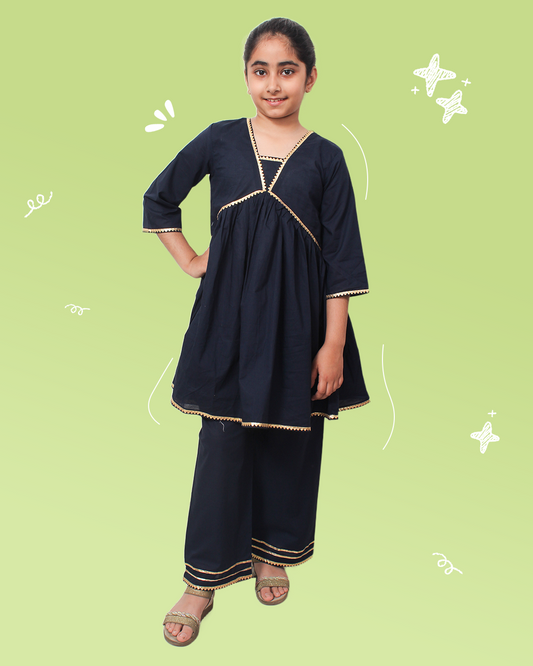 Girls Navy kurta Set