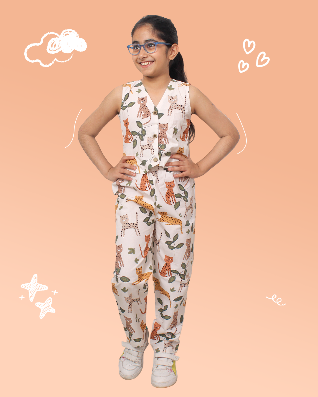 Girls Coordset Animal Print