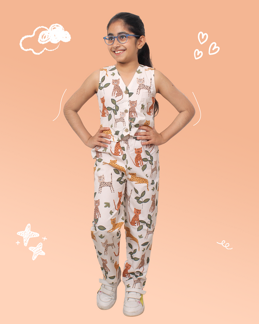 Girls Coordset Animal Print