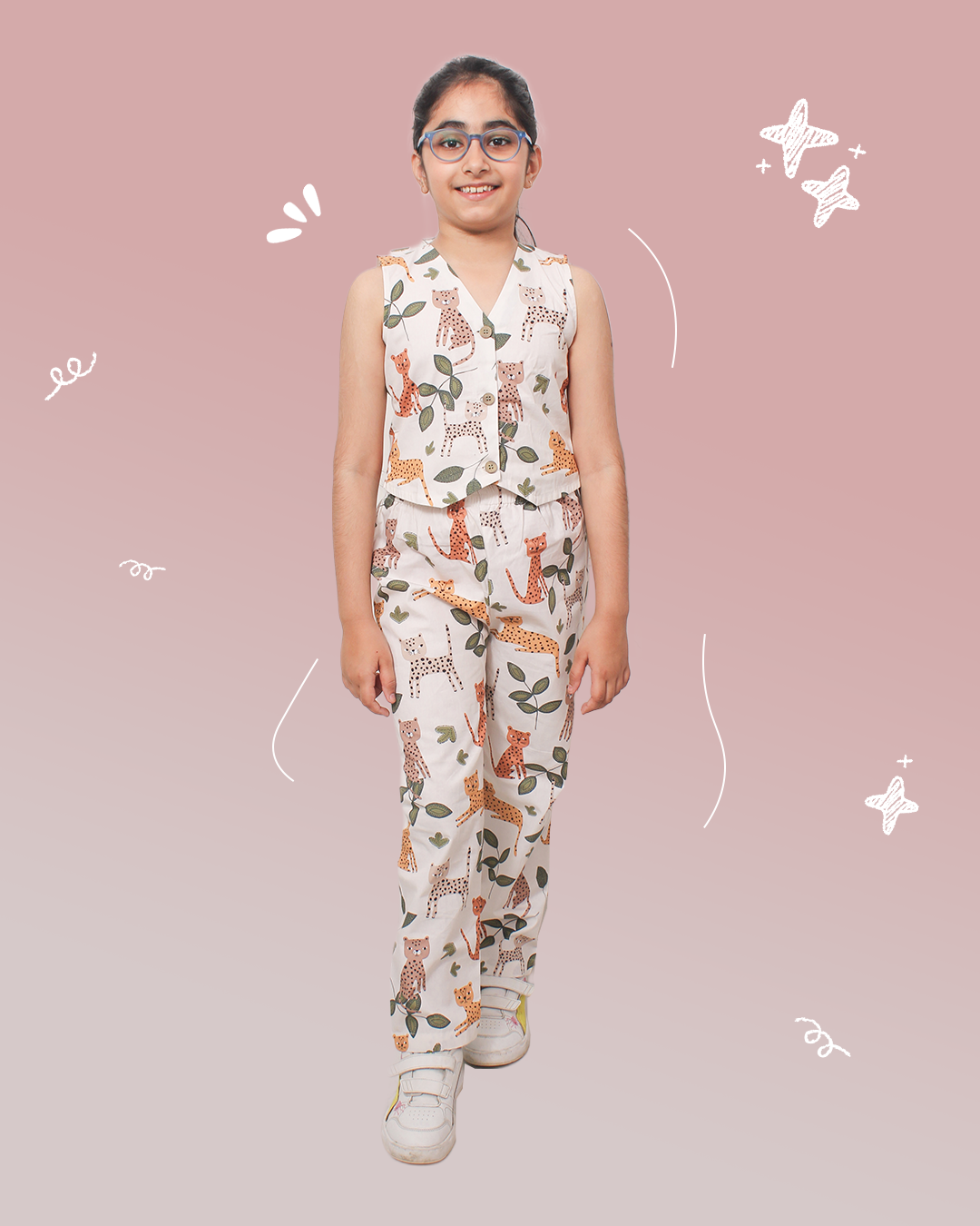 Girls Coordset Animal Print