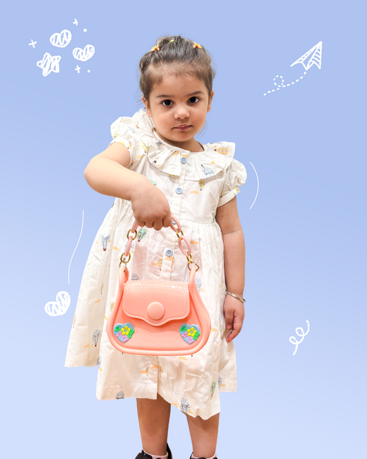 Girls Shirt Dress Hot Air Balloon Print