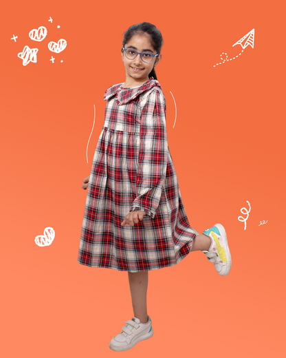Girls Check Flannel Dress