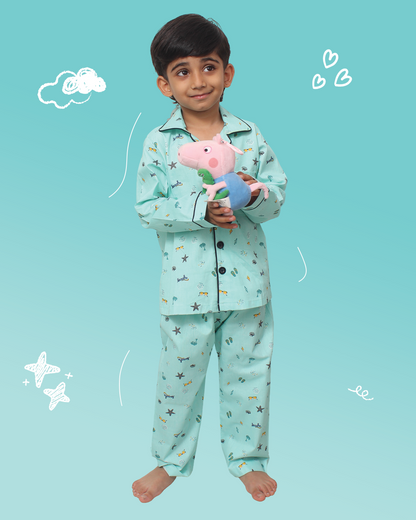 Kids Ocean Print Night Suit