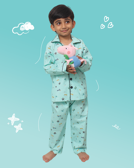 Boys Ocean Print Coord Sets