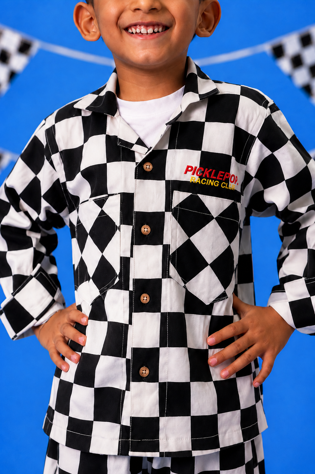 PicklePop Racing Club – Checkmate Kids Shirt