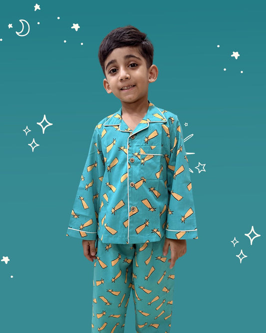 Shooting Star Cotton Night Suit