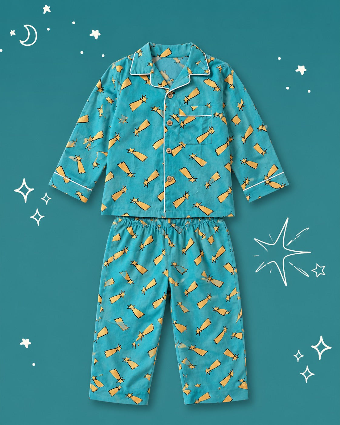 Shooting Star Cotton Night Suit