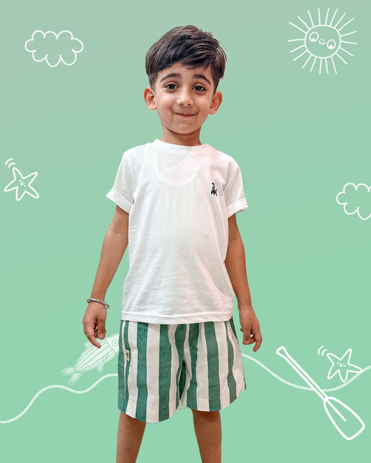Mint Pop Stripe Shorts