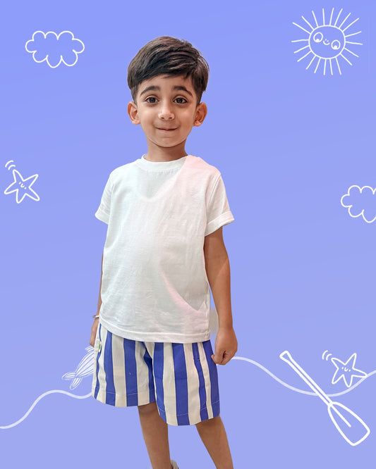 Blue Breeze Stripe Shorts