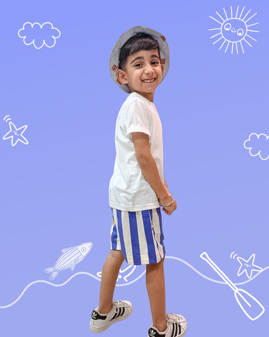 Blue Breeze Stripe Shorts